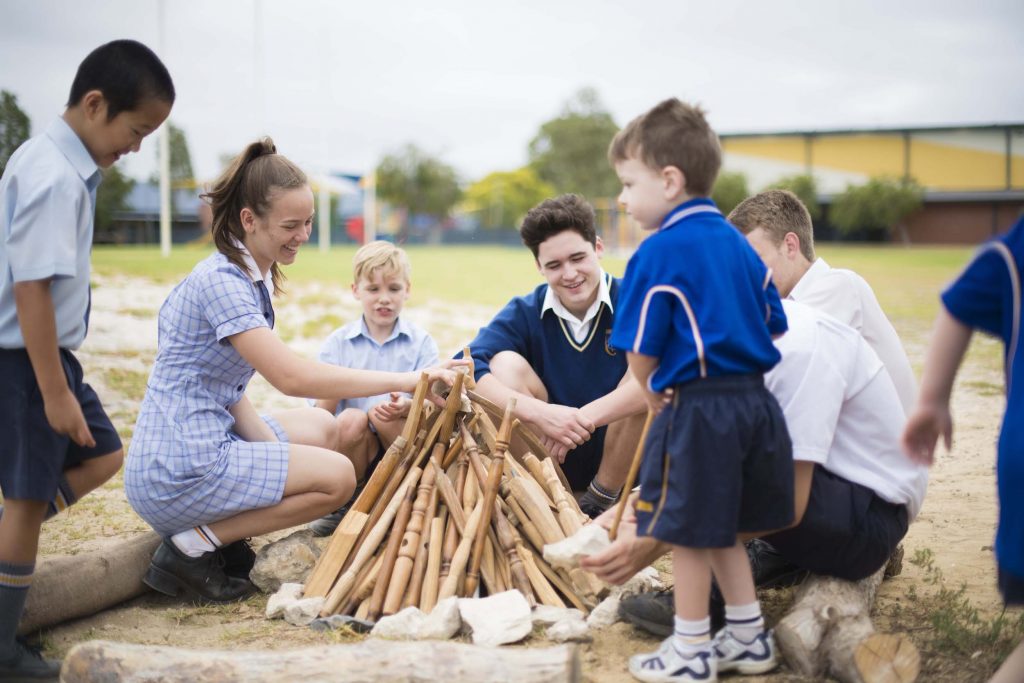 Teamwork across year groups at Mandurah Baptist College