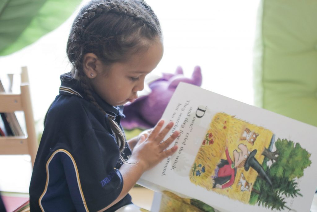 Pre-Primary Student reading