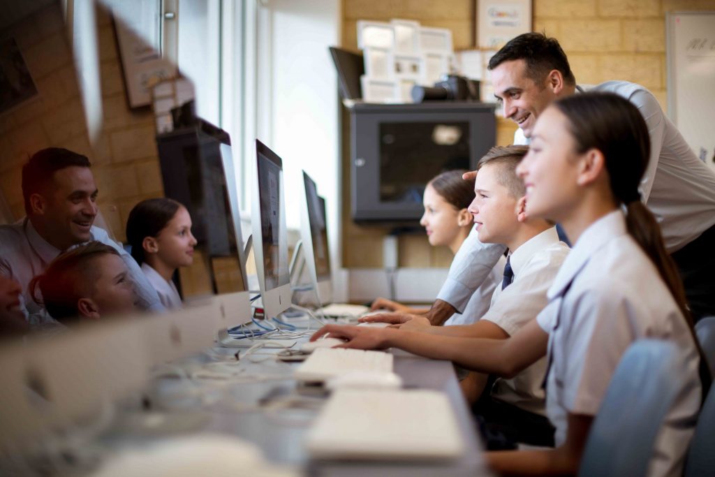 Senior School Students using the Mac computer lab